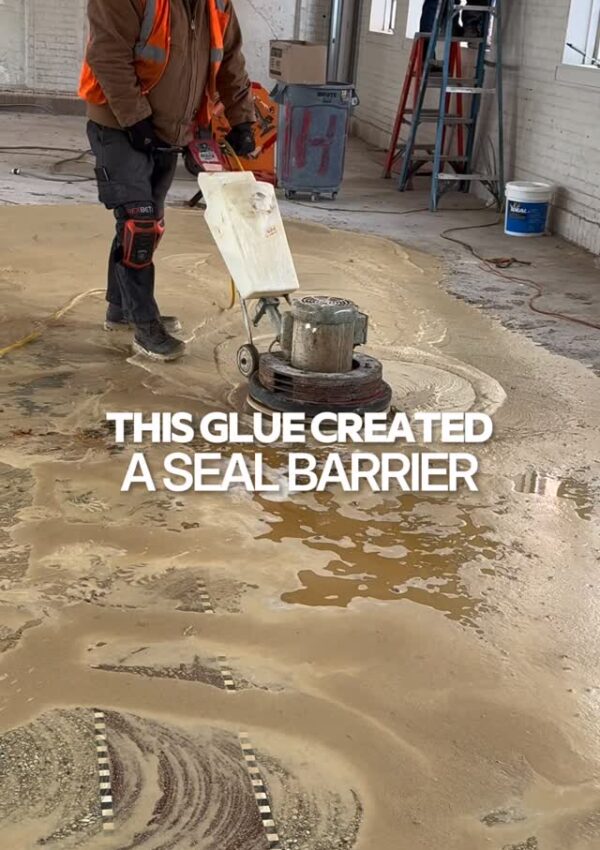 This glue created a seal barrier